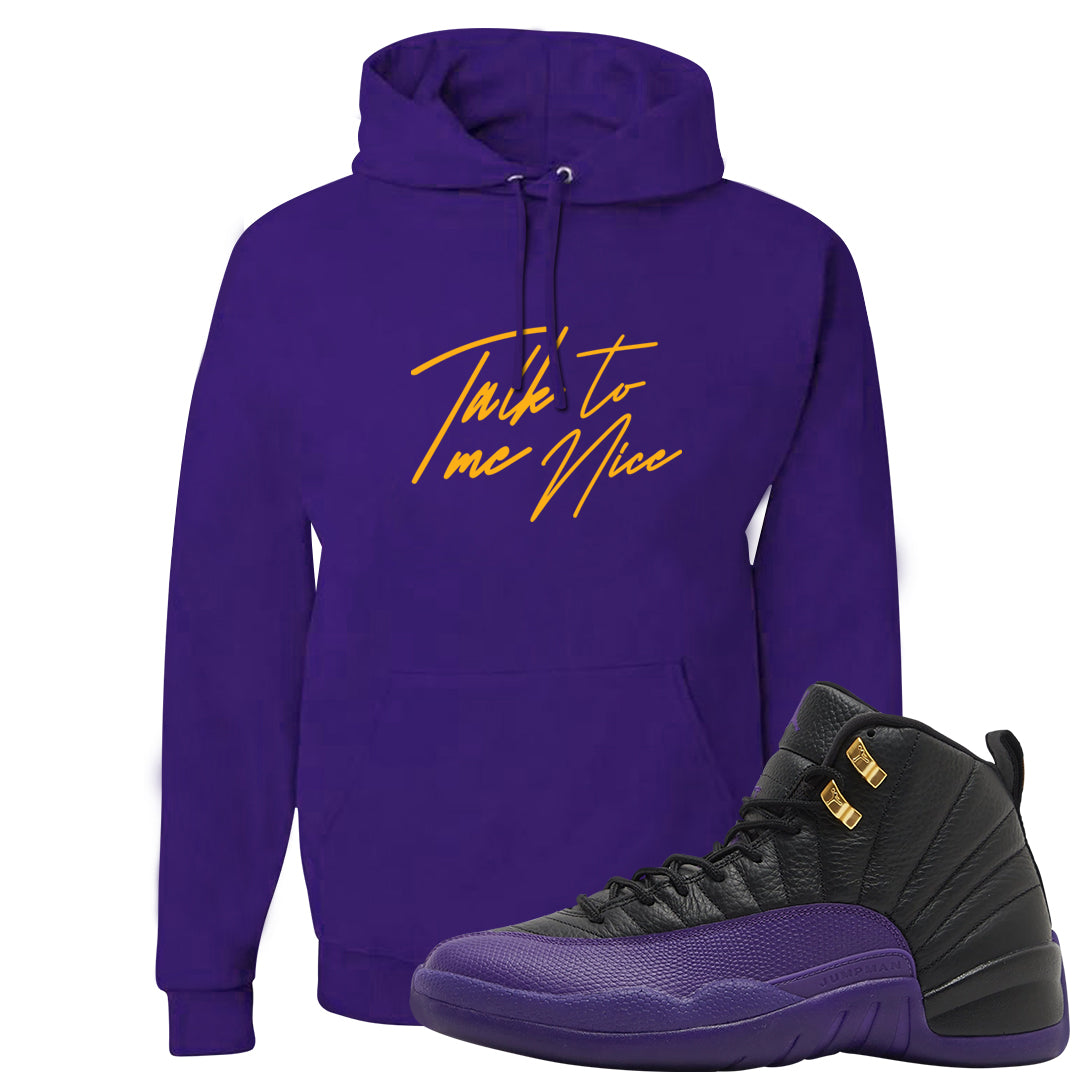 Field Purple 12s Hoodie | Talk To Me Nice, Purple
