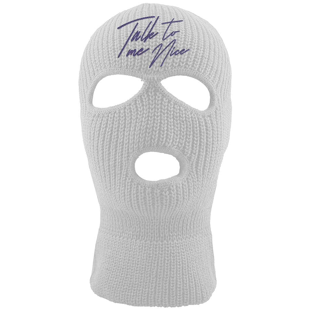 Field Purple 12s Ski Mask | Talk To Me Nice, White