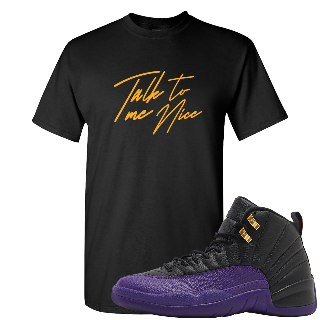 Field Purple 12s T Shirt | Talk To Me Nice, Black
