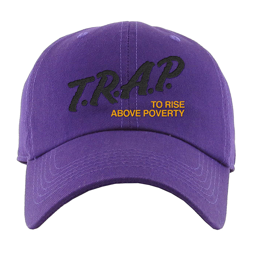 Field Purple 12s Dad Hat | Trap To Rise Above Poverty, Purple