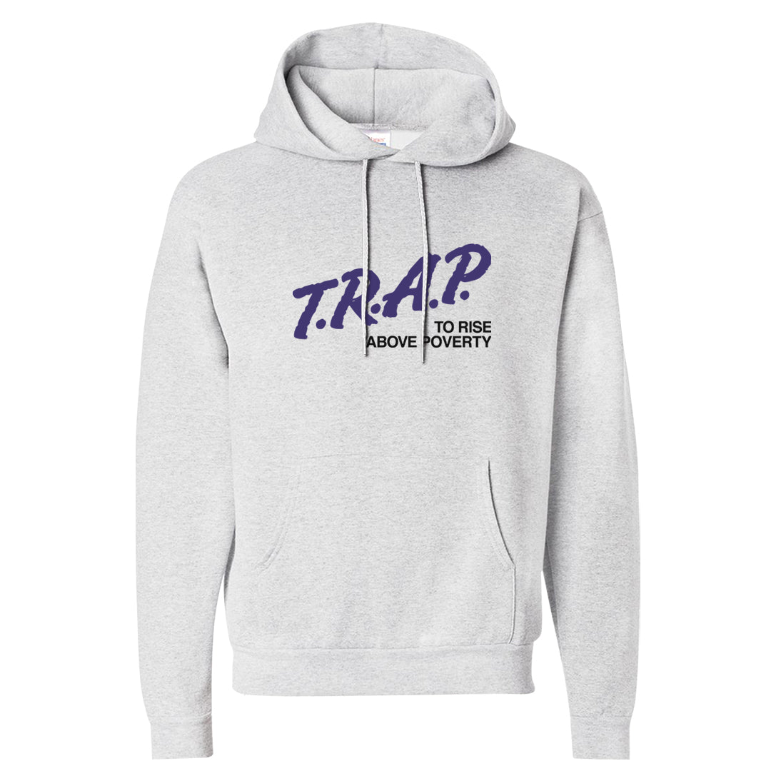 Field Purple 12s Hoodie | Trap To Rise Above Poverty, Ash