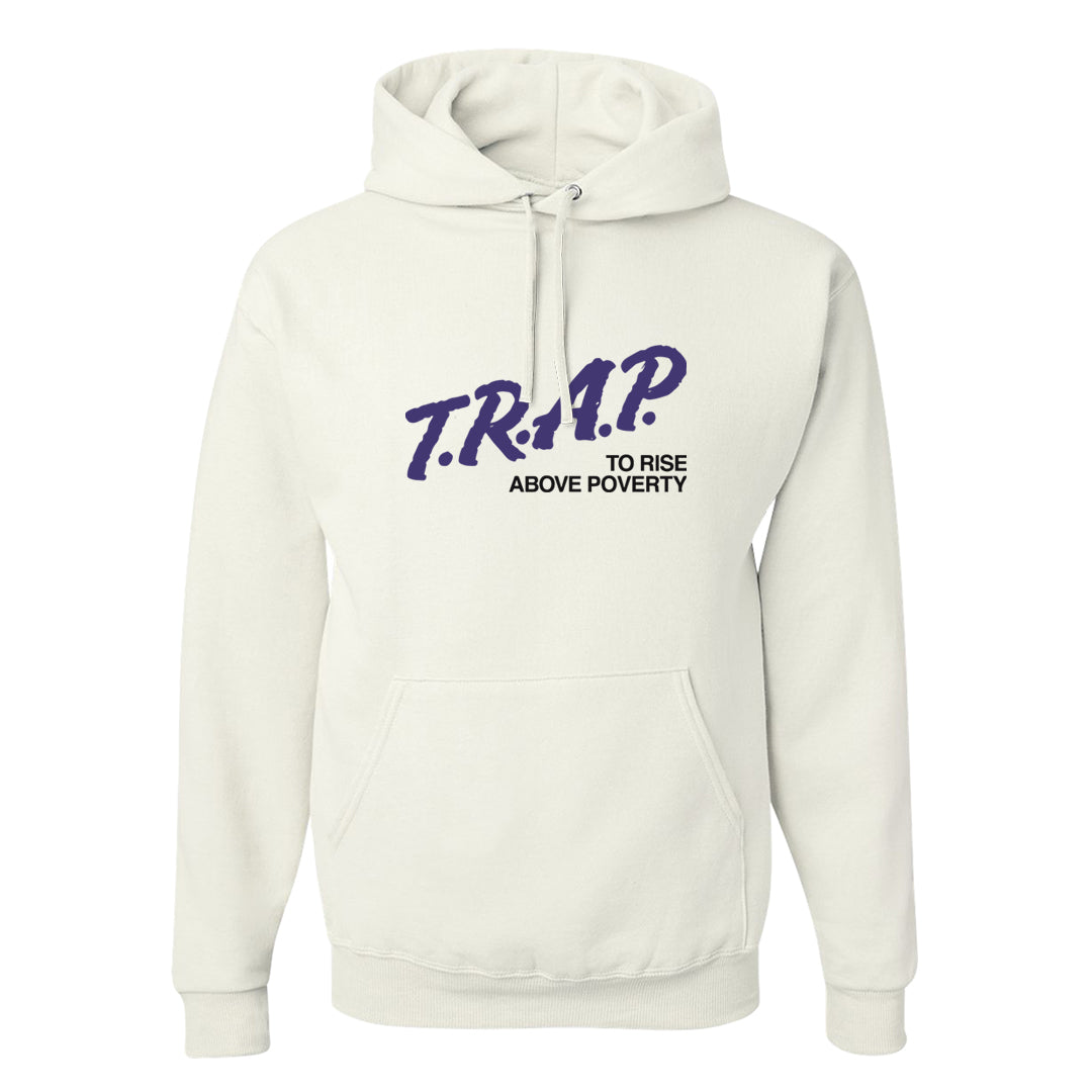Field Purple 12s Hoodie | Trap To Rise Above Poverty, White