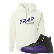 Field Purple 12s Hoodie | Trap To Rise Above Poverty, White