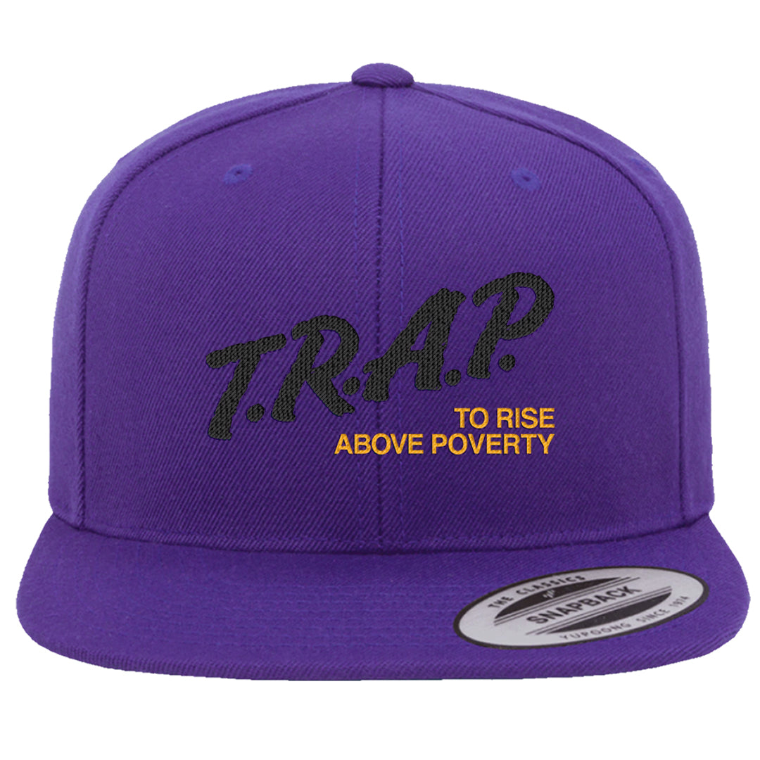 Field Purple 12s Snapback Hat | Trap To Rise Above Poverty, Purple