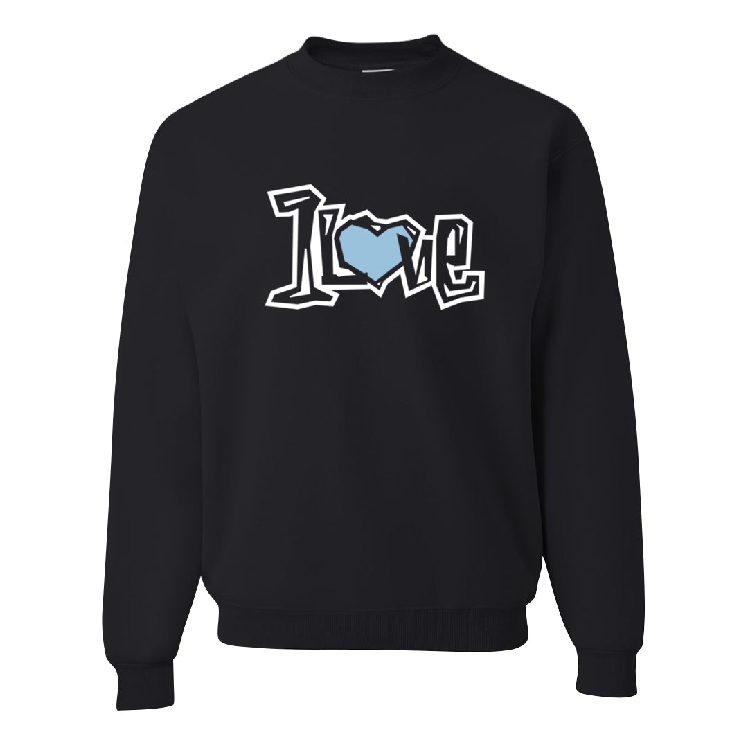 Blue Grey 13s Crewneck Sweatshirt | 1 Love, Black