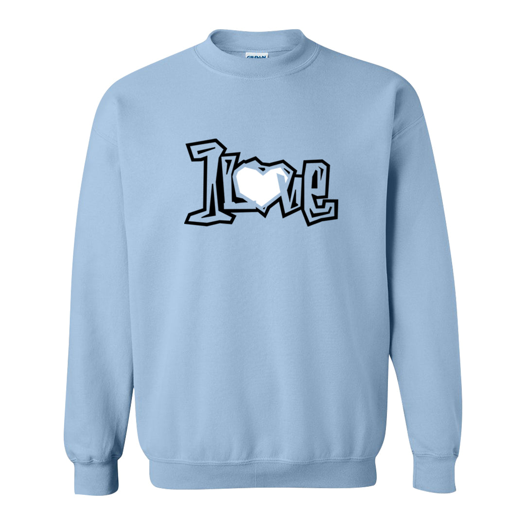 Blue Grey 13s Crewneck Sweatshirt | 1 Love, Light Blue