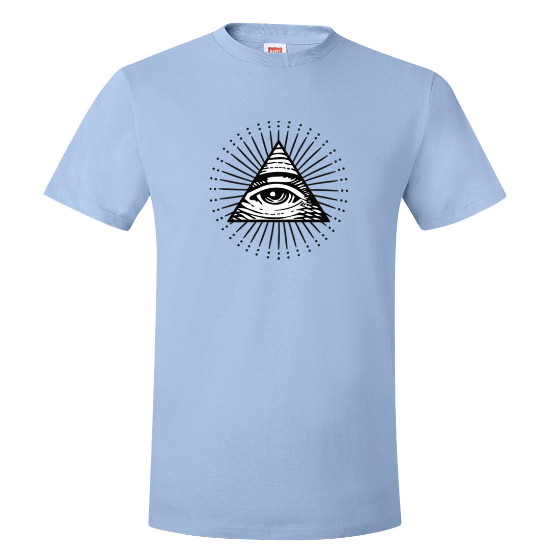 Blue Grey 13s T Shirt | All Seeing Eye, Light Blue