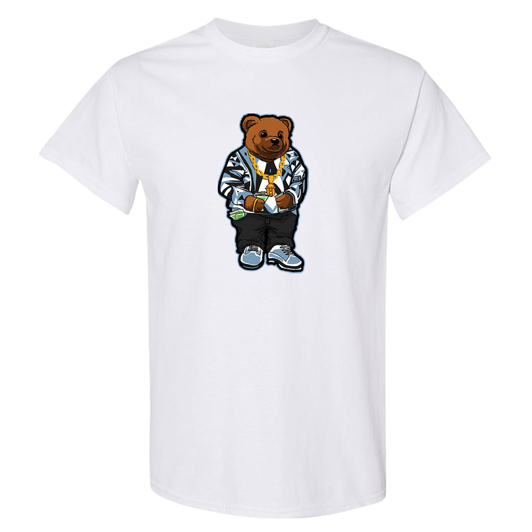 Blue Grey 13s T Shirt | Sweater Bear, White