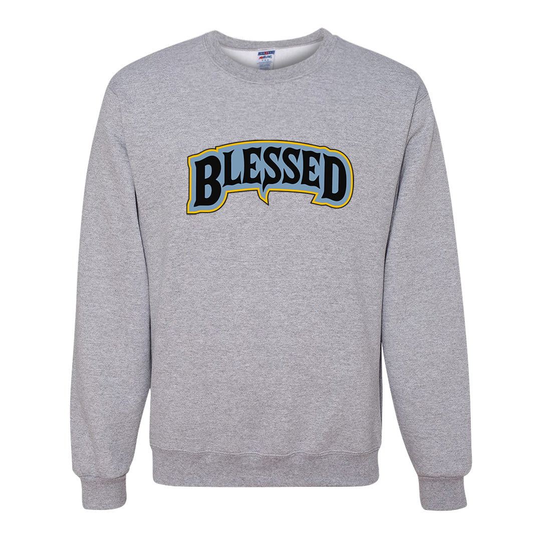 Blue Grey 13s Crewneck Sweatshirt | Blessed Arch, Ash