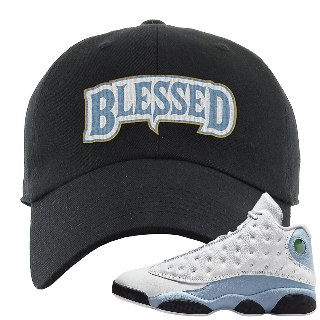 Blue Grey 13s Dad Hat | Blessed Arch, Black