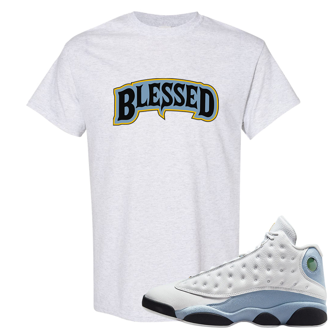 Blue Grey 13s T Shirt | Blessed Arch, Ash