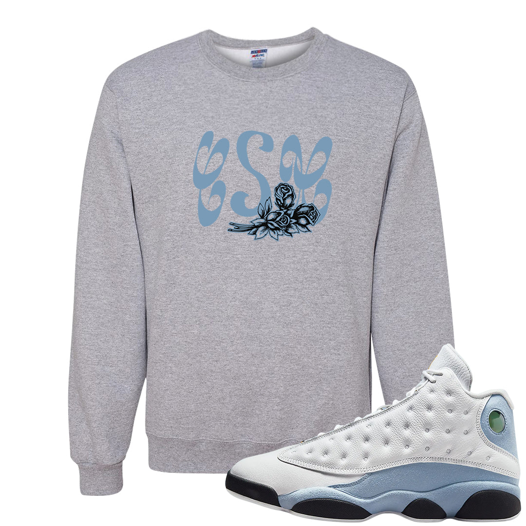Blue Grey 13s Crewneck Sweatshirt | Certified Sneakerhead, Ash