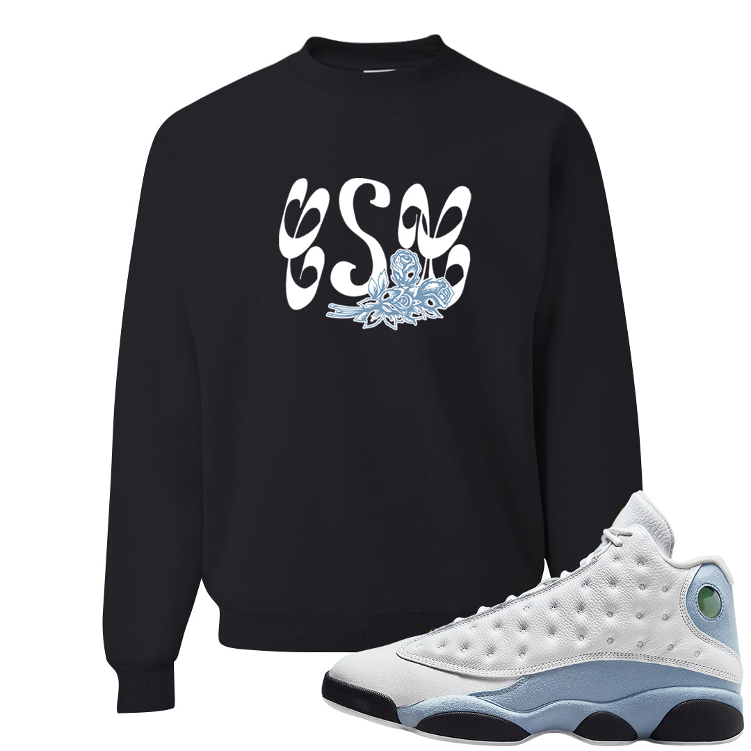 Blue Grey 13s Crewneck Sweatshirt | Certified Sneakerhead, Black