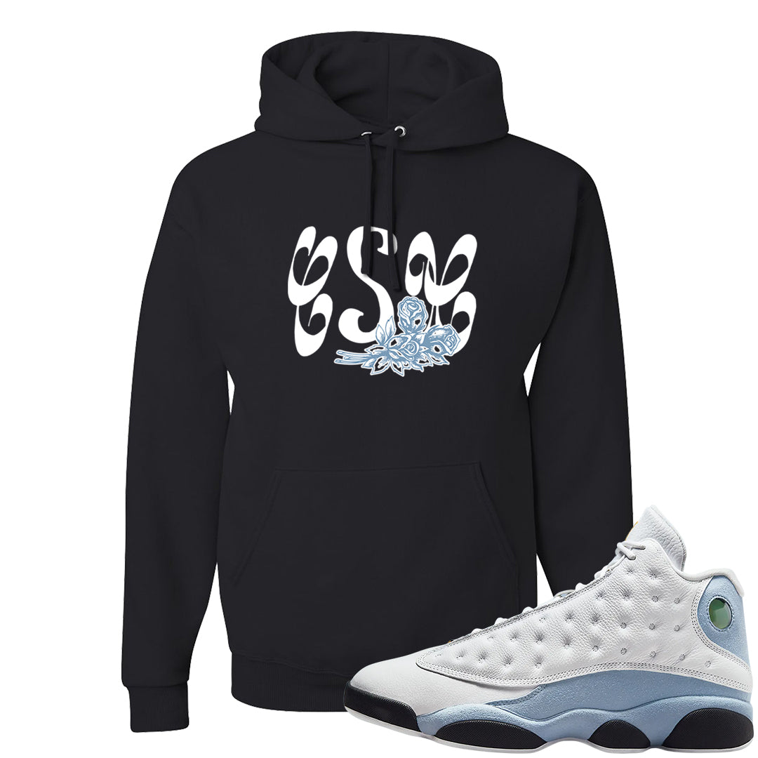 Blue Grey 13s Hoodie | Certified Sneakerhead, Black