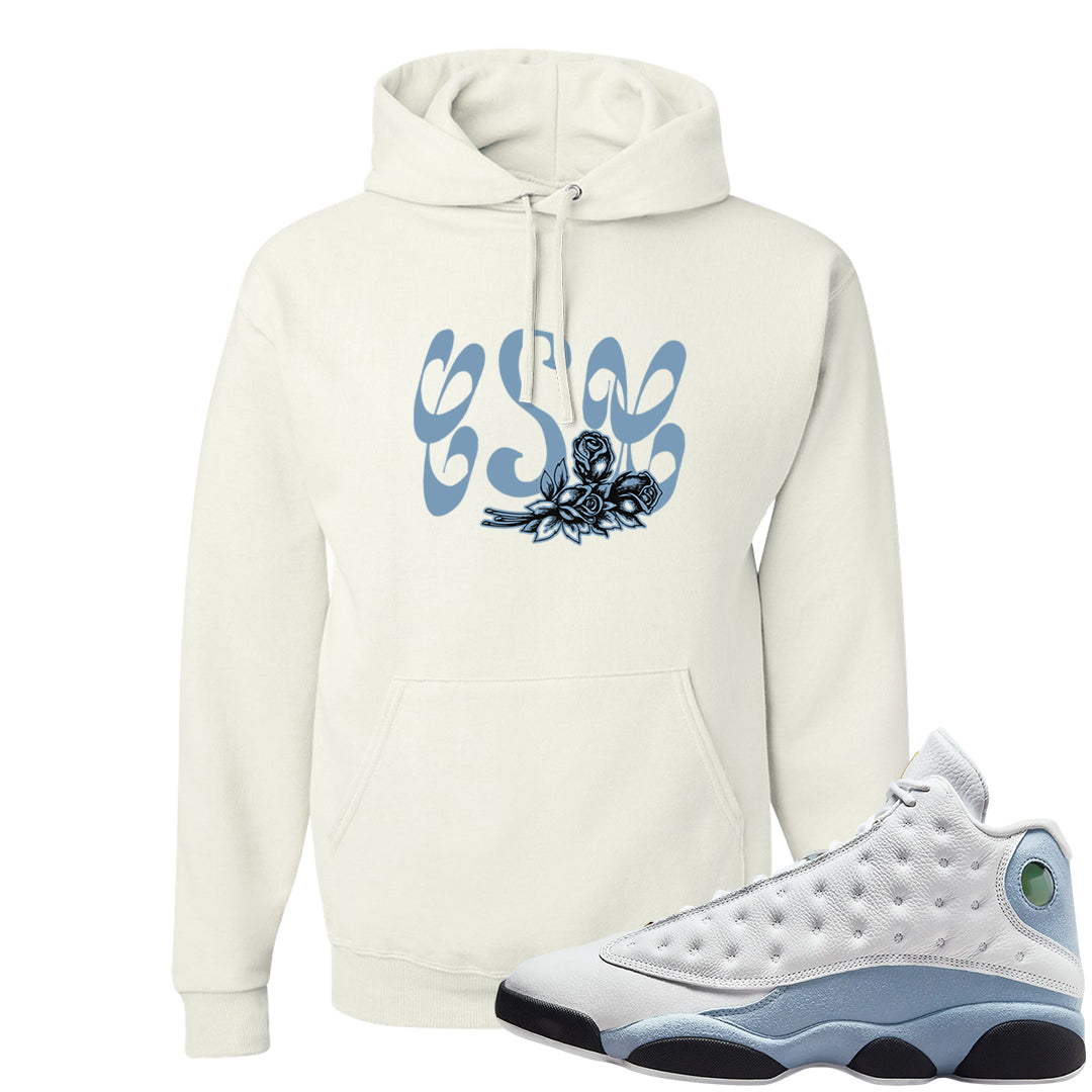 Blue Grey 13s Hoodie | Certified Sneakerhead, White