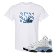 Blue Grey 13s T Shirt | Certified Sneakerhead, White