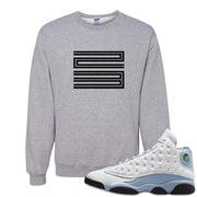 Blue Grey 13s Crewneck Sweatshirt | Double Line 23, Ash