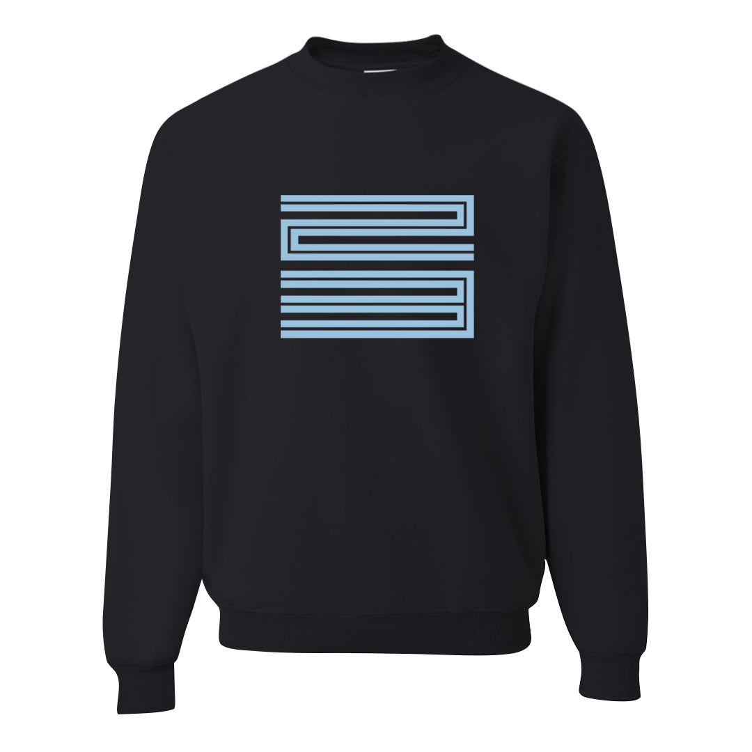 Blue Grey 13s Crewneck Sweatshirt | Double Line 23, Black