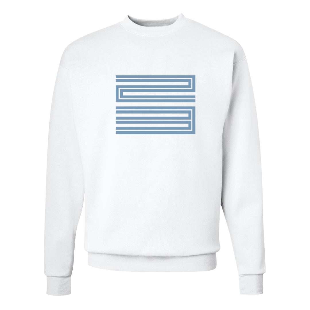 Blue Grey 13s Crewneck Sweatshirt | Double Line 23, White