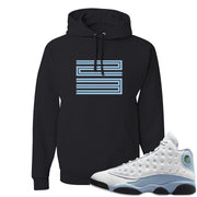 Blue Grey 13s Hoodie | Double Line 23, Black