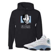 Blue Grey 13s Hoodie | Intense Feelings, Black