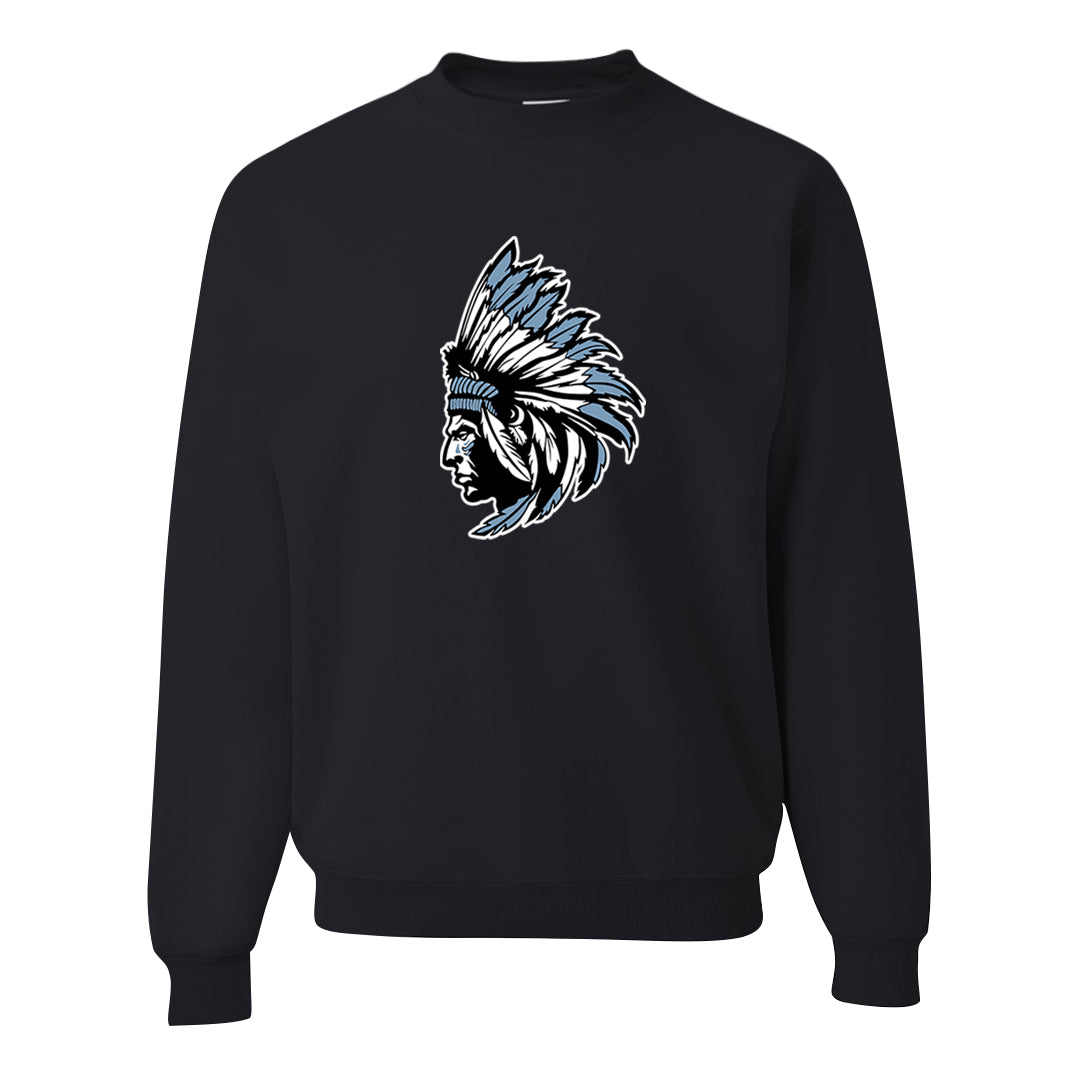 Blue Grey 13s Crewneck Sweatshirt | Indian Chief, Black