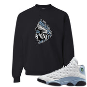 Blue Grey 13s Crewneck Sweatshirt | Indian Chief, Black