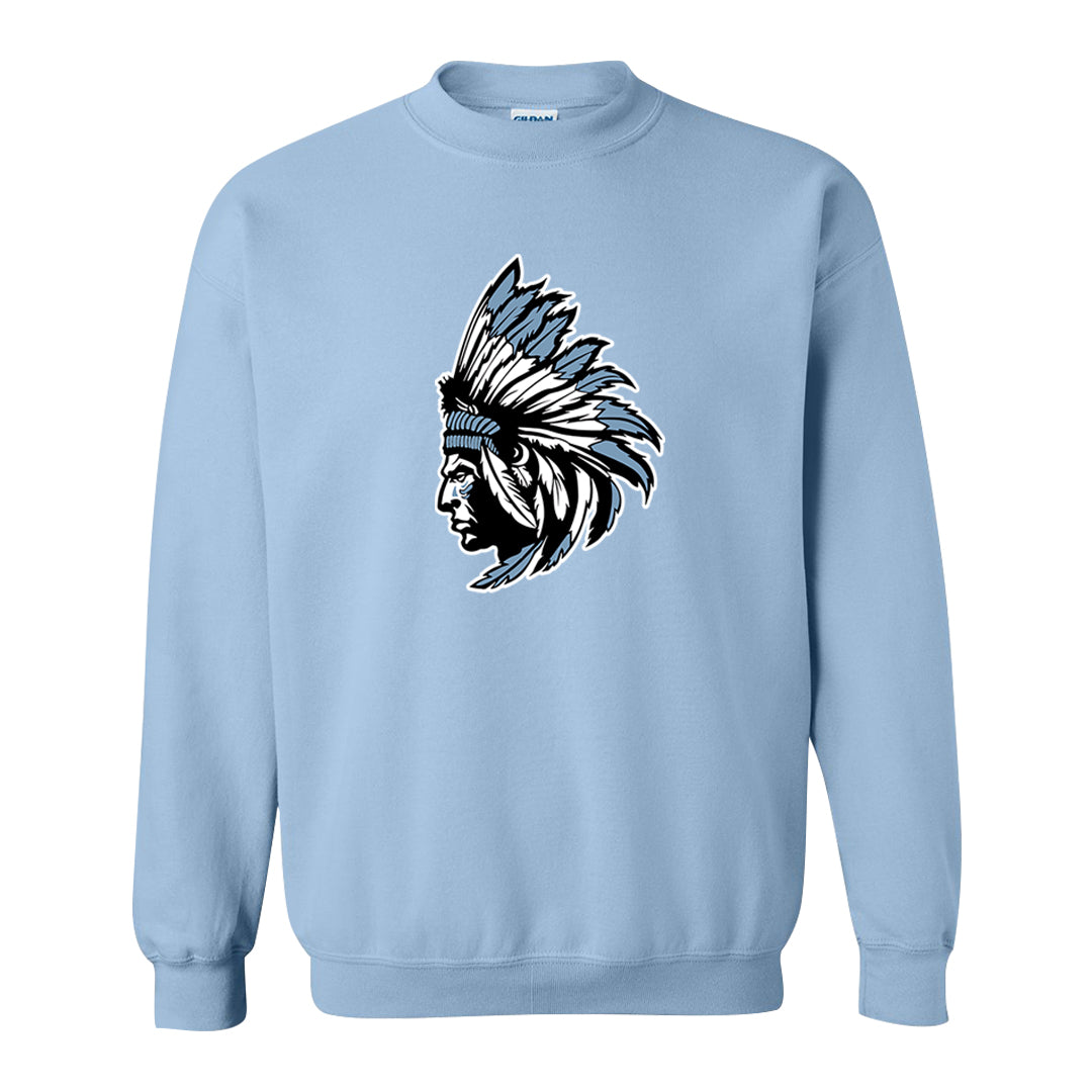 Blue Grey 13s Crewneck Sweatshirt | Indian Chief, Light Blue