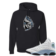 Blue Grey 13s Hoodie | Indian Chief, Black