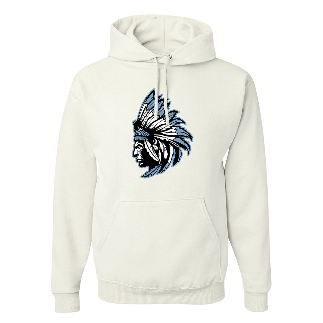 Blue Grey 13s Hoodie | Indian Chief, White