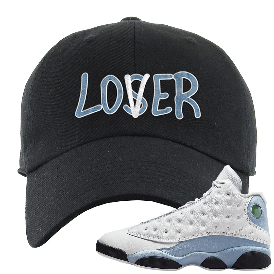 Blue Grey 13s Dad Hat | Lover, Black