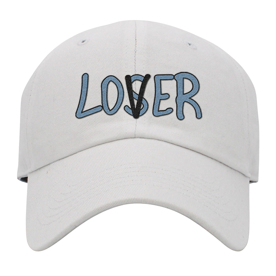 Blue Grey 13s Dad Hat | Lover, White