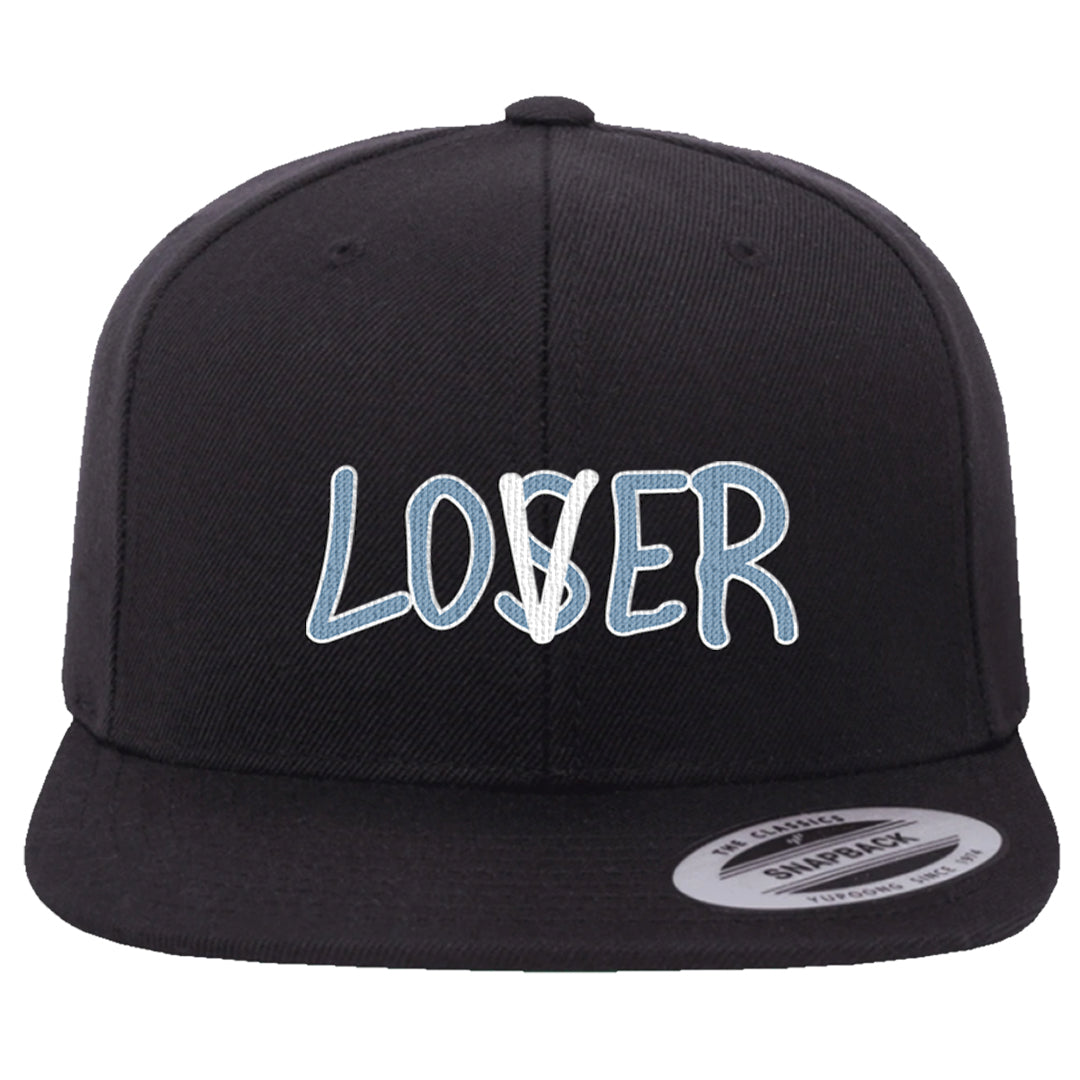 Blue Grey 13s Snapback Hat | Lover, Black