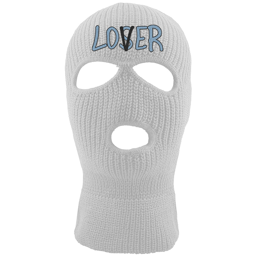 Blue Grey 13s Ski Mask | Lover, White