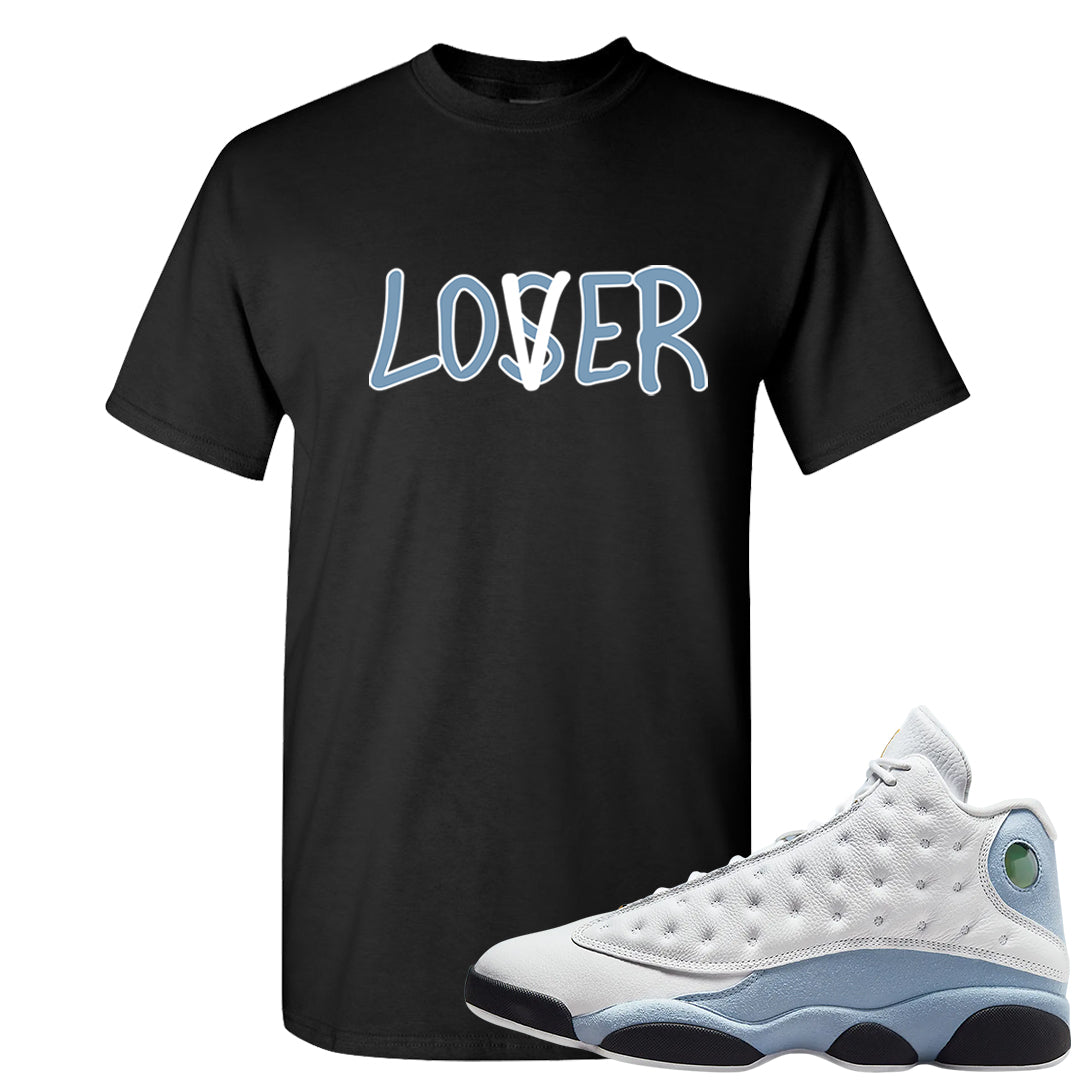 Blue Grey 13s T Shirt | Lover, Black