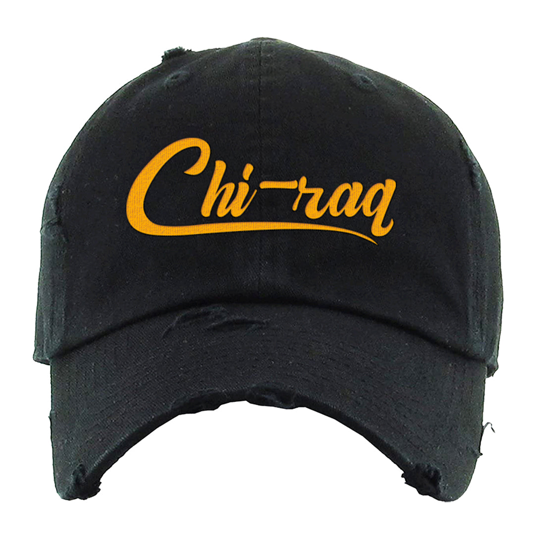 Laney 14s Distressed Dad Hat | Chiraq, Black