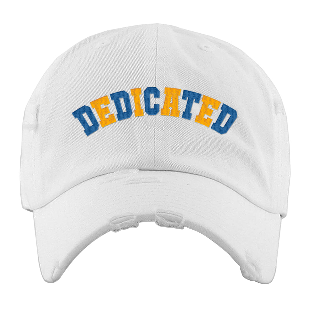 Laney 14s Distressed Dad Hat | Dedicated, White
