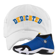 Laney 14s Distressed Dad Hat | Dedicated, White