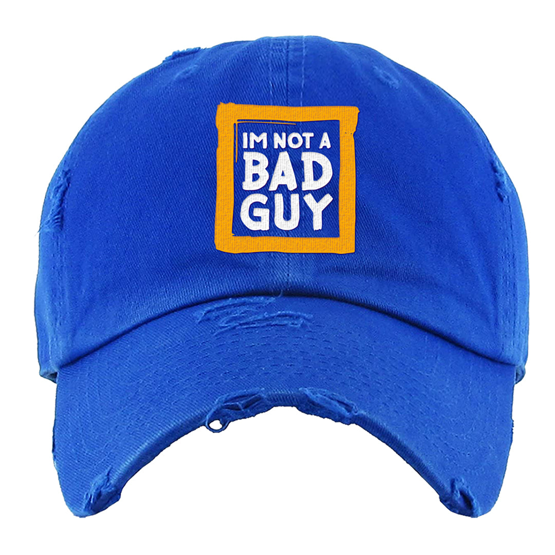 Laney 14s Distressed Dad Hat | I'm Not A Bad Guy, Royal