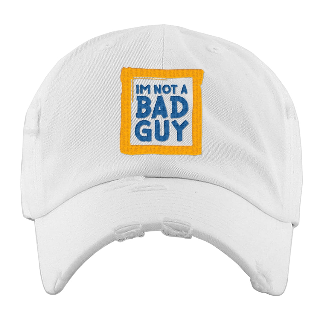 Laney 14s Distressed Dad Hat | I'm Not A Bad Guy, White