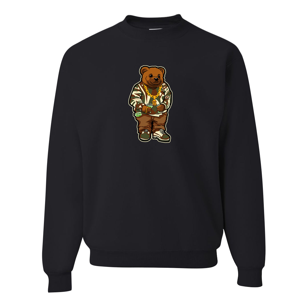 Brown Olive 1s Crewneck Sweatshirt | Sweater Bear, Black