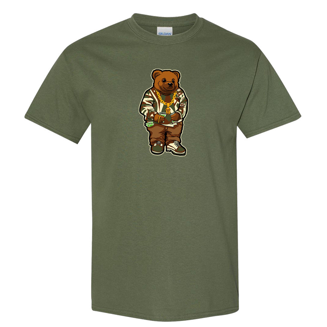 Brown Olive 1s T Shirt | Sweater Bear, Military Green