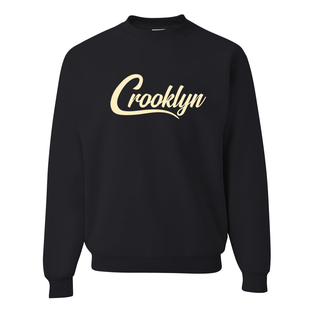 Brown Olive 1s Crewneck Sweatshirt | Crooklyn, Black