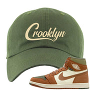 Brown Olive 1s Dad Hat | Crooklyn, Olive