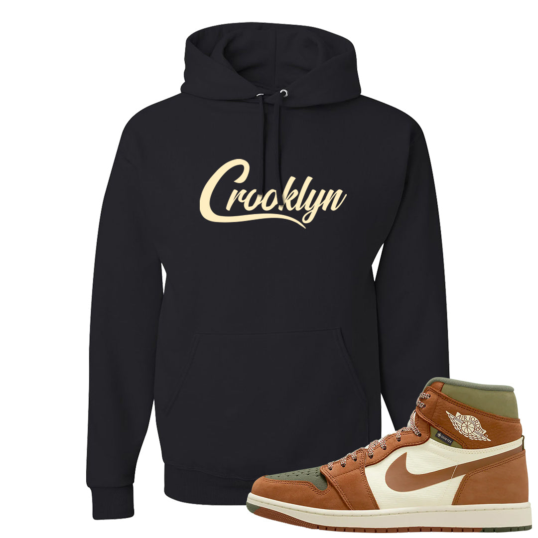 Brown Olive 1s Hoodie | Crooklyn, Black