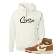 Brown Olive 1s Hoodie | Crooklyn, White