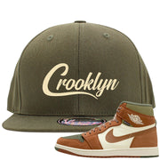 Brown Olive 1s Snapback Hat | Crooklyn, Olive