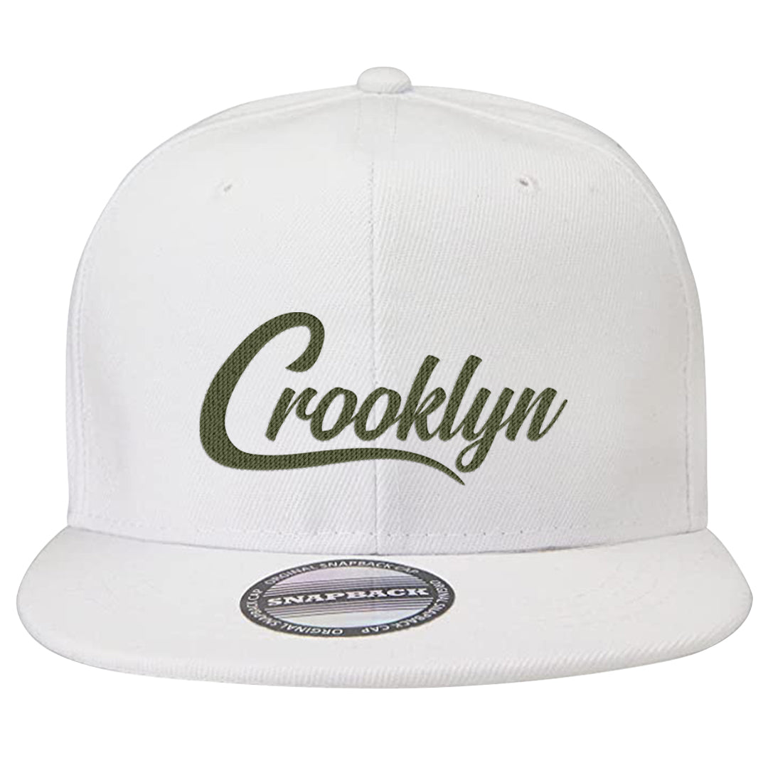 Brown Olive 1s Snapback Hat | Crooklyn, White