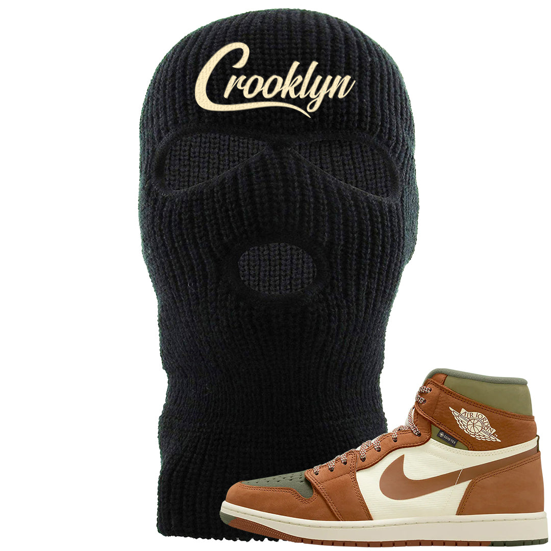Brown Olive 1s Ski Mask | Crooklyn, Black