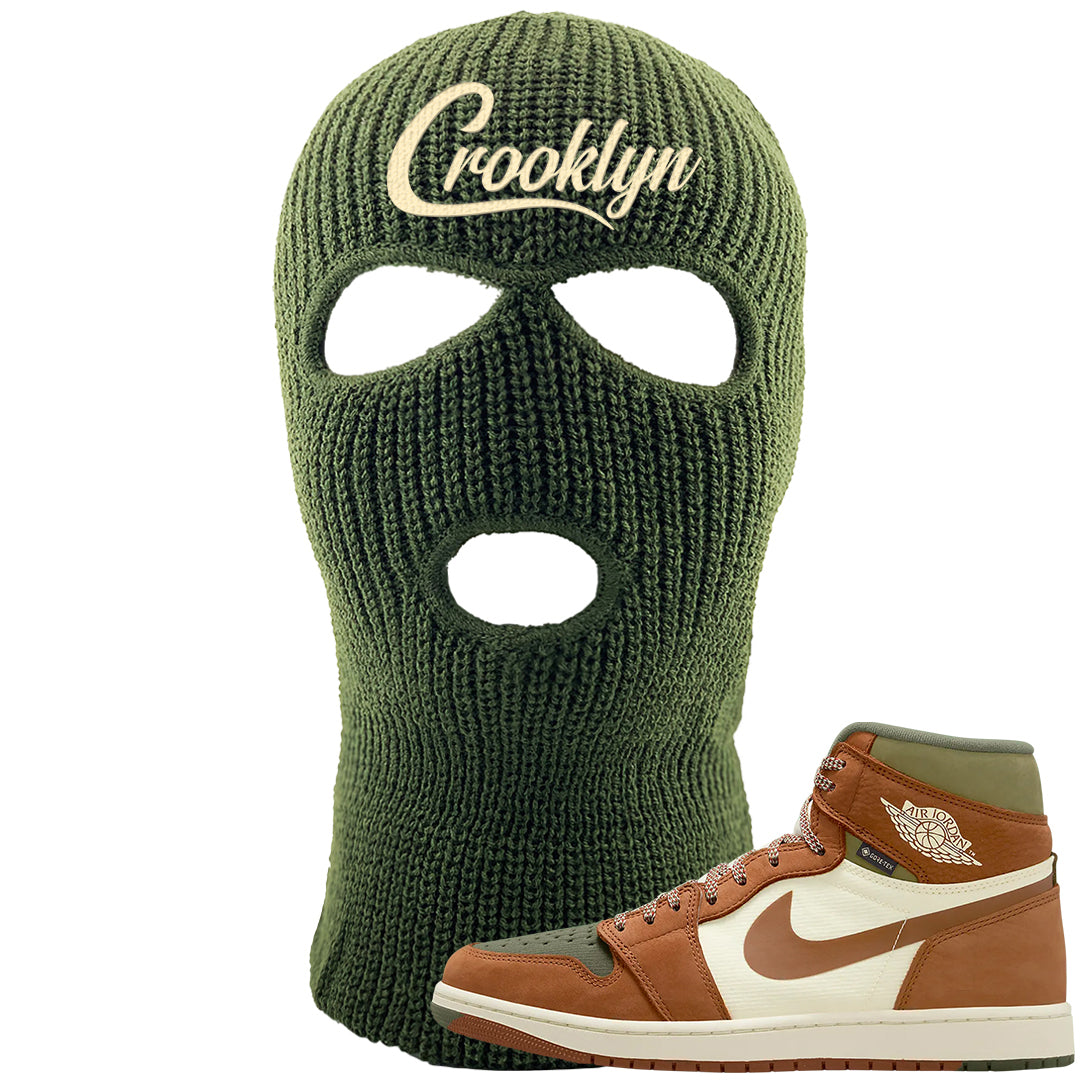 Brown Olive 1s Ski Mask | Crooklyn, Olive